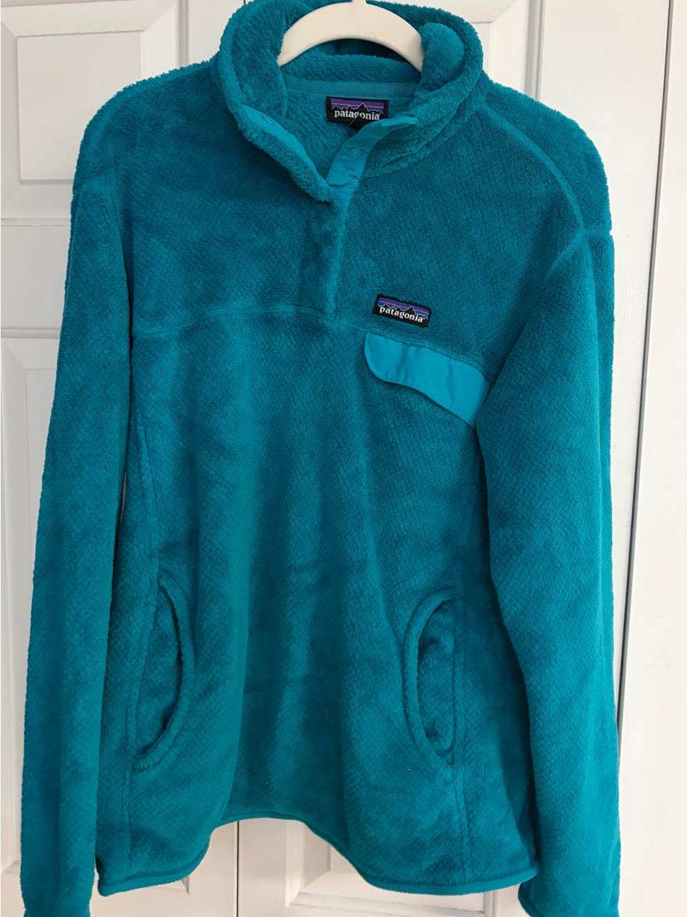 Patagonia Bright Teal Quarter-Zip Fleece Pullover